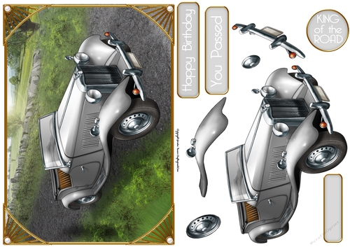Vintage Sports Car (Silver)