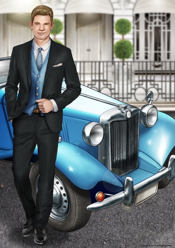 Art Deco Rodrigo A4 (Blue)