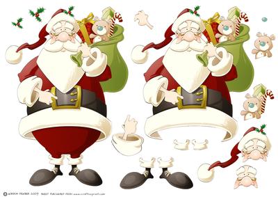 Santa Dude Ii Decoupage Sheet.