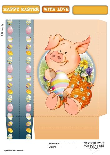 Pigs in Blankets Pumpkin Easter Mini Gift Bag