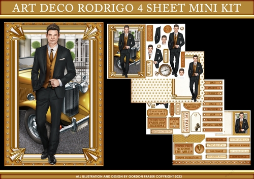 Art Deco Rodrigo 4 Sheet Mini Kit (Gold)
