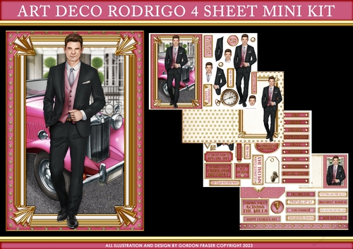 Art Deco Rodrigo 4 Sheet Mini Kit (Pink)