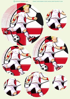 Football Dude England Circle Pyramid.