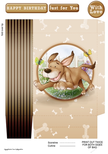 Puppy Love Sandy Mini Gift Bag