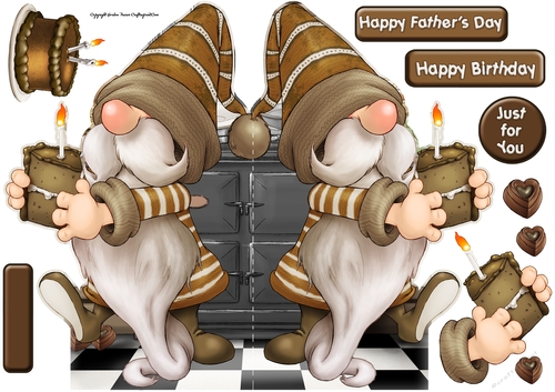 Chocolate Gnome Shaped Card