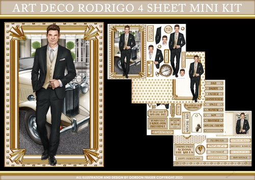 Art Deco Rodrigo 4 Sheet Mini Kit (Cream)