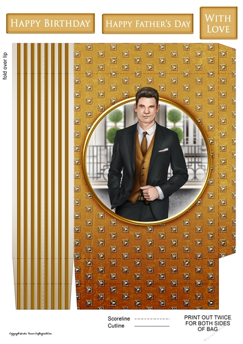 Art Deco Rodrigo Mini Gift Bag (Gold)