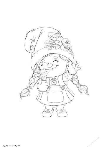 Maisie the Gnome Digital Stamp