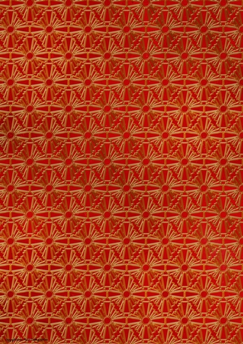 Art Deco Lola Gold Fan Paper Red