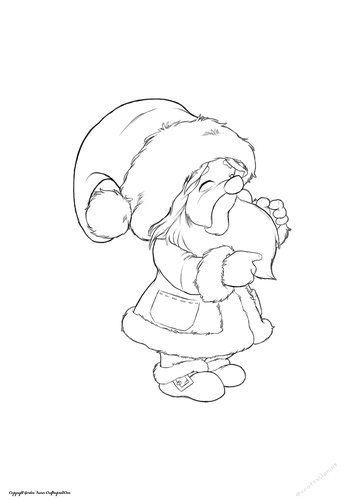 Santa Gnome 5 Digital Stamp