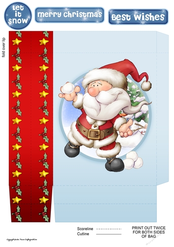 Santa Gnome 4 Mini Gift Bag