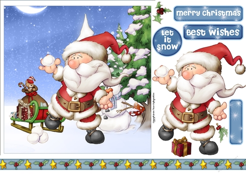 Santa Gnome 4 7x7 Quick Card