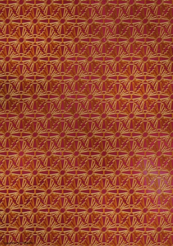 Art Deco Lola Gold Fan Paper Dark Pink