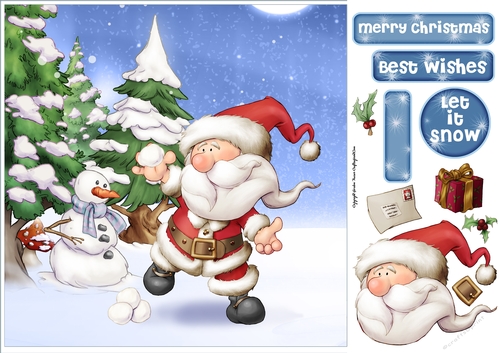 Santa Gnome 4 8x8 Quick Card