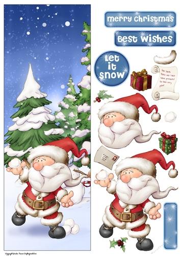 Santa Gnome 4 Large Vertical DL
