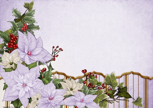 Art Deco Lola Poinsettia Paper Lilac