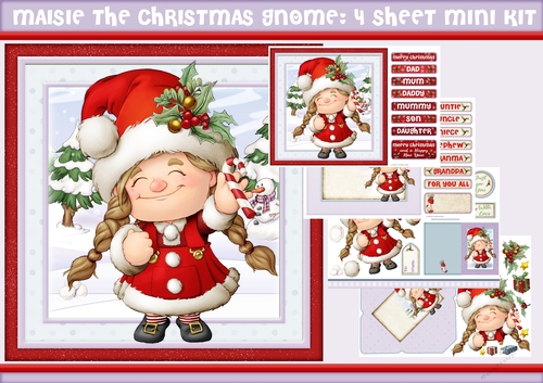 Maisie the Christmas Gnome Four Sheet Mini Kit
