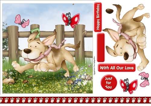 Puppy Love Rufus 7x7 Quick Card