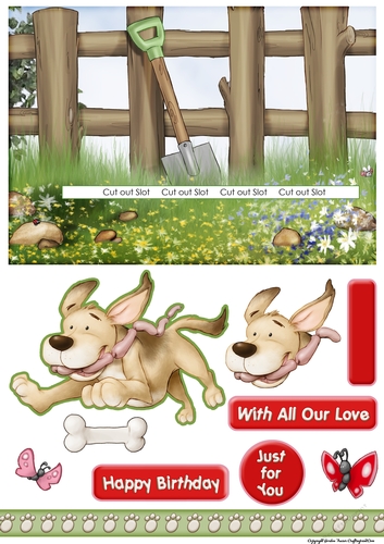 Puppy Love Rufus Slider Card