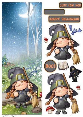 Maisie the Halloween Witch Vertical DL