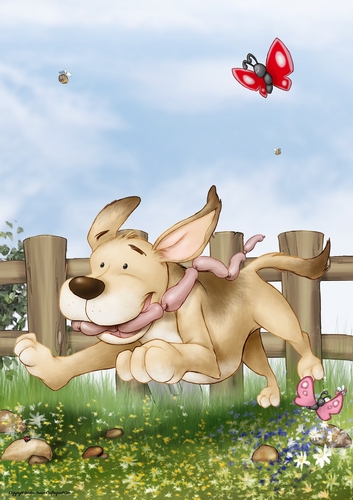 Puppy Love Rufus A4 Card