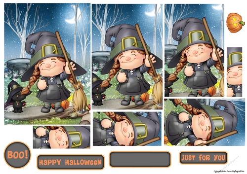 Maisie the Halloween Witch Pyramid