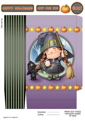 Maisie the Halloween Witch Trick or Treat Mini Gift Bag