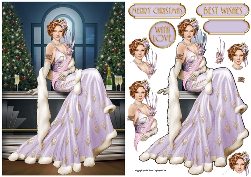 Art Deco Lady Christmas Lola Lilac