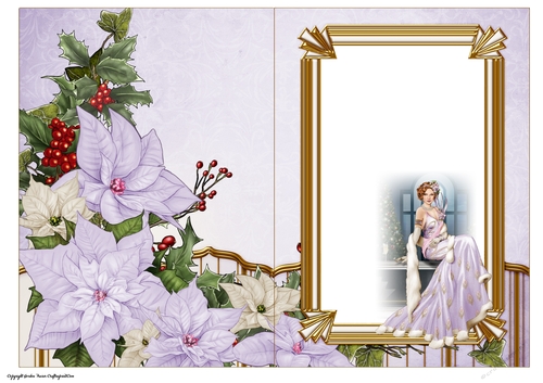 Art Deco Lady Christmas Lola Lilac Insert