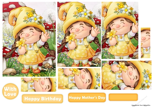 Maisie the Gnome Yellow Pyramid