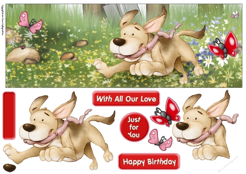 Puppy Love Rufus Large Horizontal DL