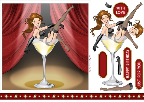 Burlesque Dudess 2 7x7 Quick Card Front