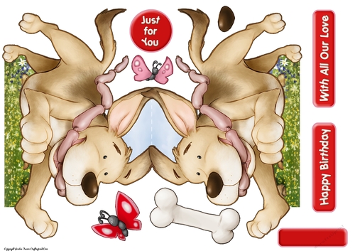 Puppy Love Rufus Shaped Card
