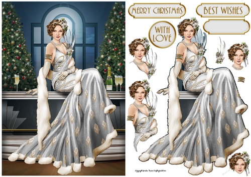 Art Deco Lady Christmas Lola Silver
