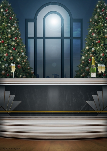 Art Deco Lady Christmas Lola Bar Scene