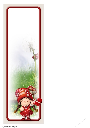 Maisie the Gnome Valentines Day Large Vertical DL Insert