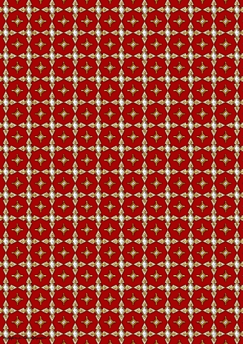 Art Deco Diamond Cross Backing Paper Red