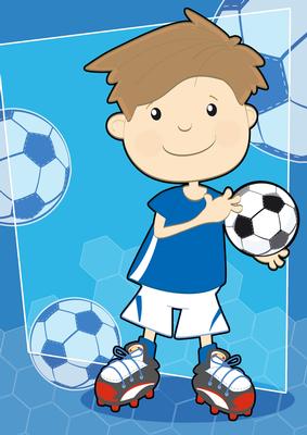 Football Boy Blue A4.