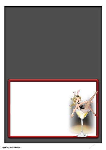 Bunny Girl Dudess Slider Card Insert