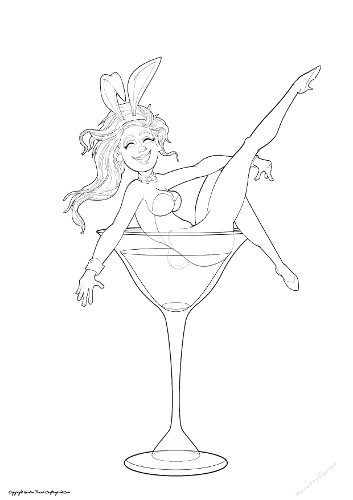 Bunny Girl Dudess Digital Stamp