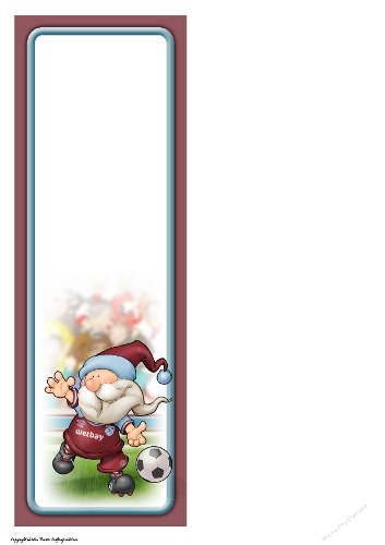 Football Gnome Dark Red and Blue Vertical DL Insert