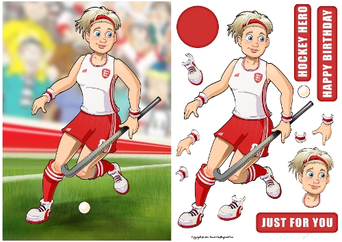 Hockey Dudess White and Red