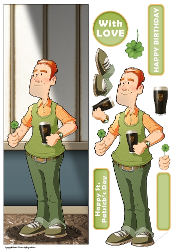 St. Patricks Day Dude Large Vertical DL