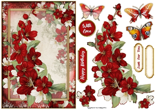 Butterfly Blossom Red