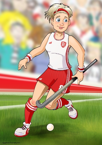 Hockey Dudess White and Red A4