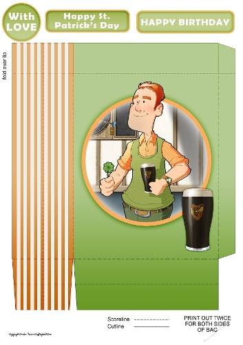 St. Patricks Day Dude Mini Gift Bag