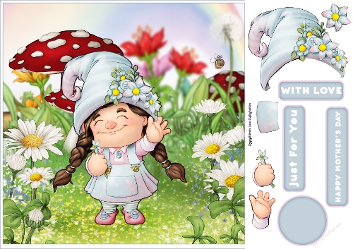 Mothers Day Maisie Gnome 8x8 Quick Card