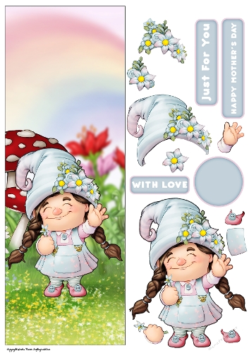 Mothers Day Maisie Gnome Large Vertical DL