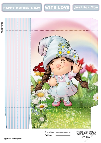 Mothers Day Maisie Gnome Mini Gift Bag