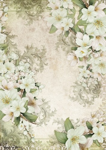 Butterfly Blossom Paper Green